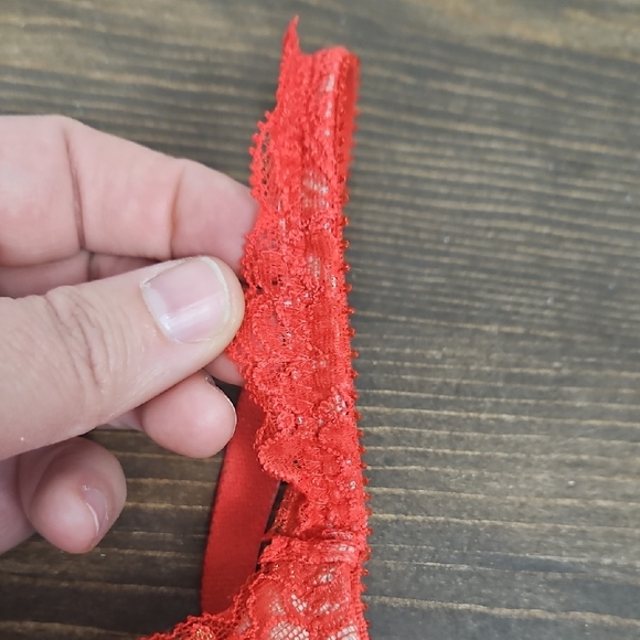 Victoria's Secret Red Push Up Bra with Lace Overlay - Size 36D - Picture 4 of 14